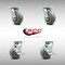 Service Caster 5 Inch SS Thermoplastic Rubber Swivel Caster Set with Roller Bearing 2 Brake SCC SCC-SS30S520-TPRRF-2-TLB-2 - alternate 4